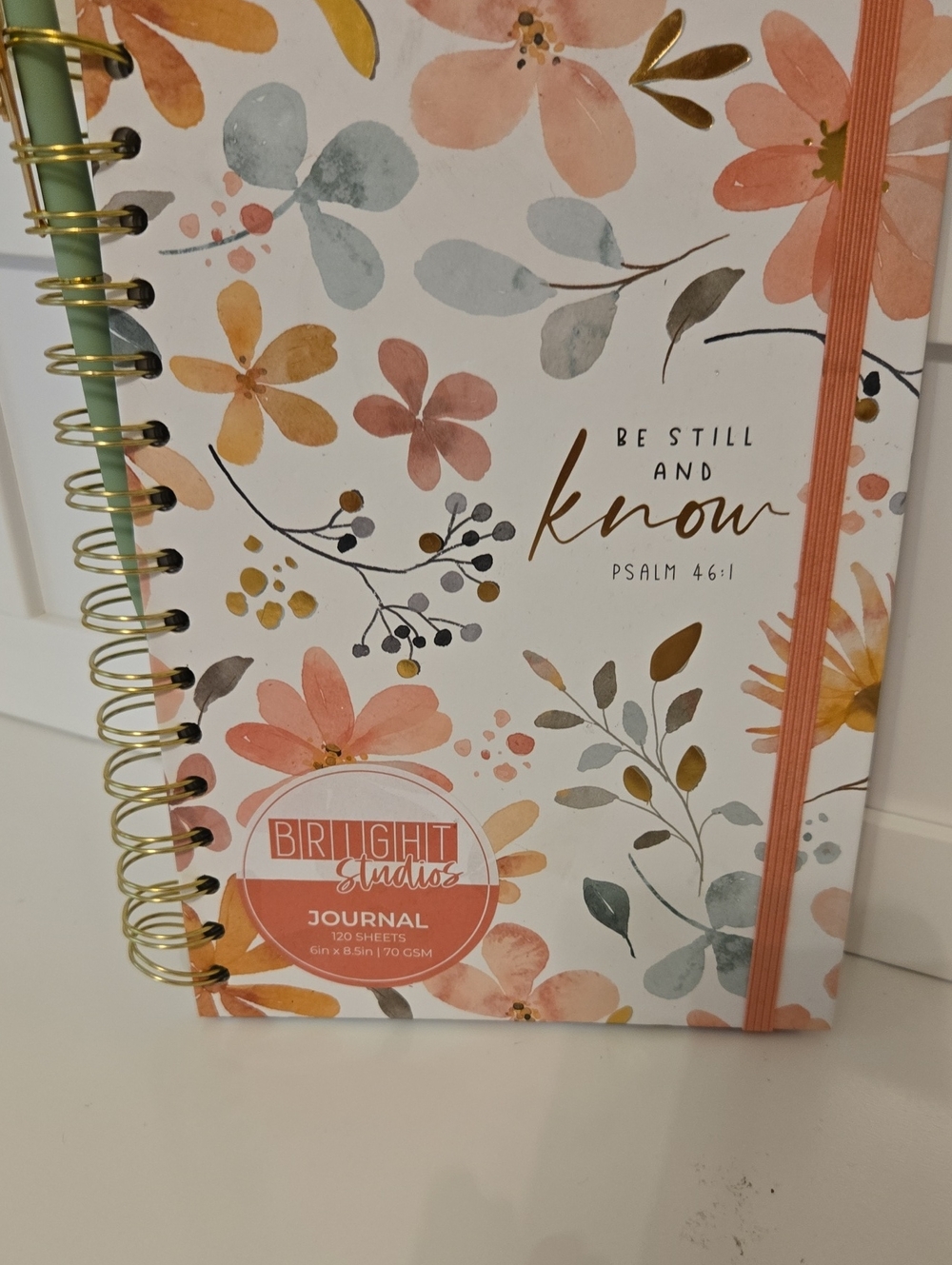 Floral Journal - Peach Floral Hardcover Notebook With Pen Nwt
